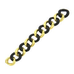 Seaman Schepps Gold Wood Medium Link Bracelet
