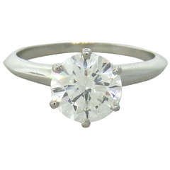 Tiffany & Co Platinum 2.02 carat Diamond Engagement Ring