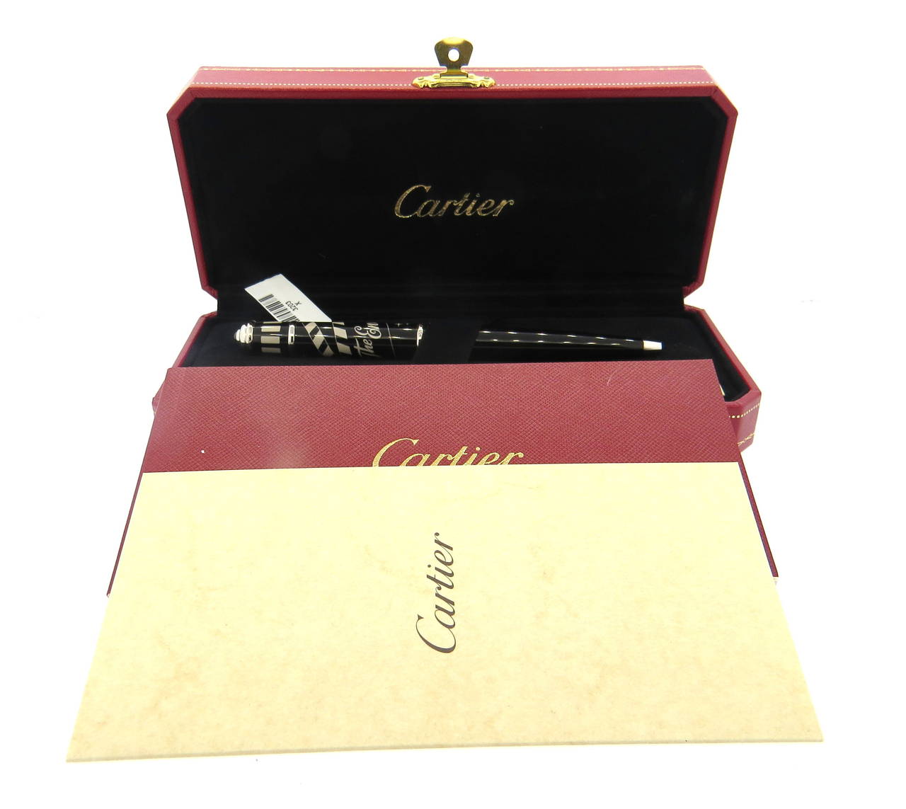 Cartier Diabolo Cinema Black Lacquer Limited Edition Ballpoint Pen In Excellent Condition In Lambertville, NJ
