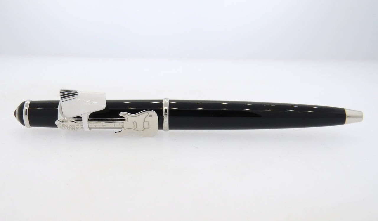 Cartier Mini Diabolo Rock N Roll Limited Edition Platinum Finish Ball Point Pen