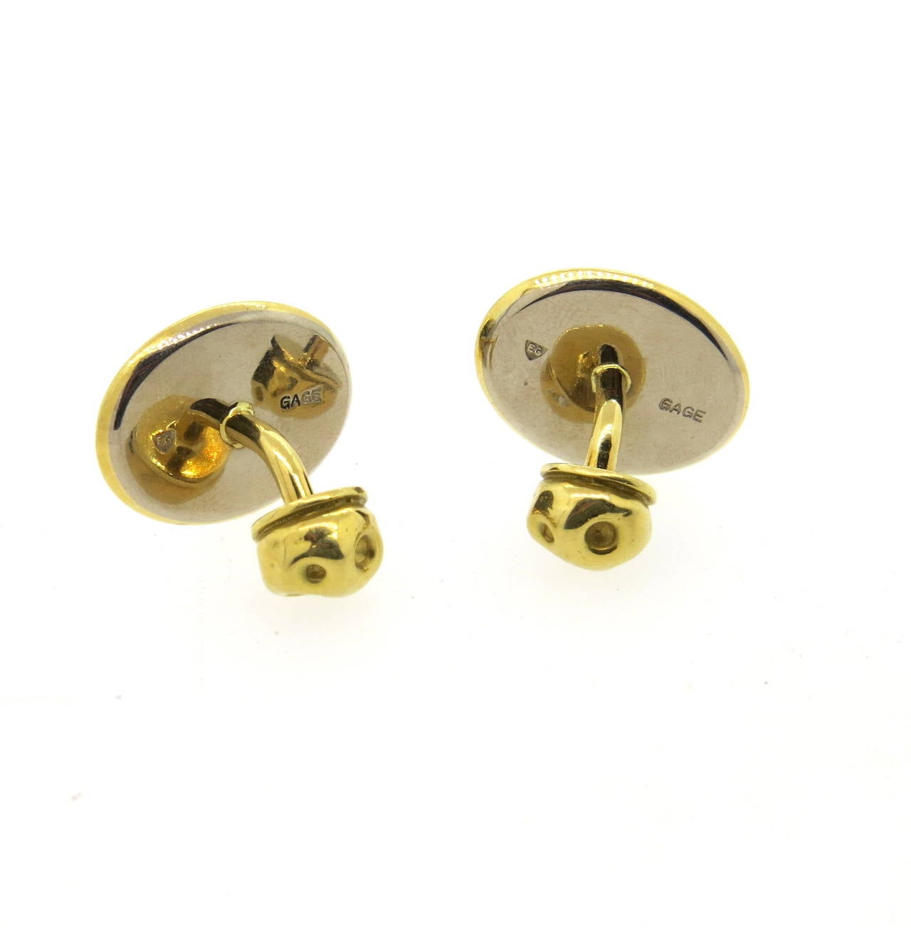 Men's Elizabeth Gage Gold Rams Head Motif Cufflinks For Sale