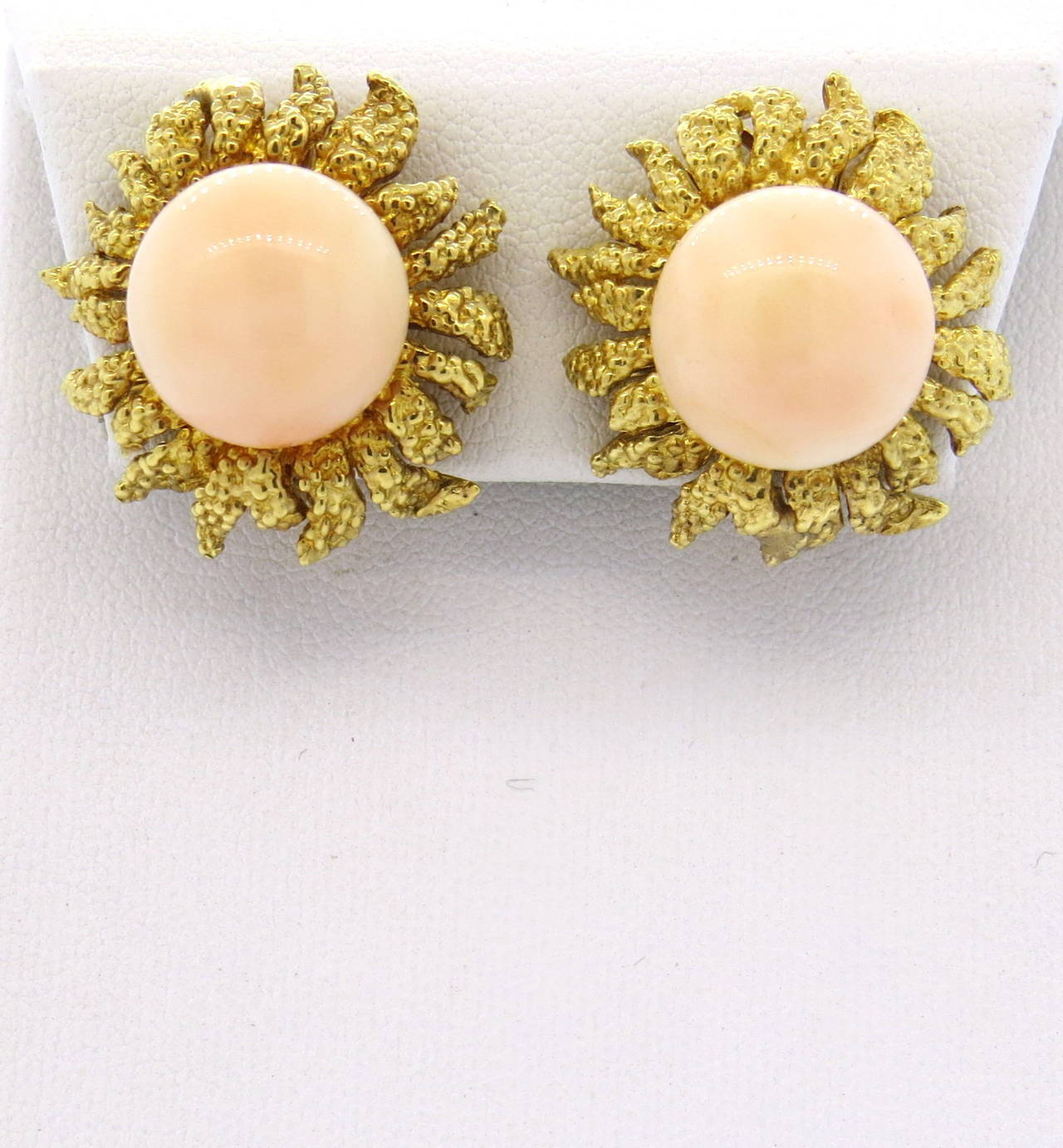 Women's Fine Coral Gold Earrings