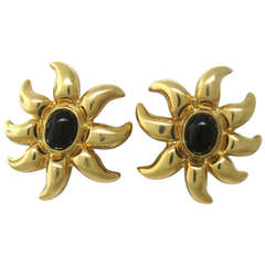 Tiffany & Co. Onyx Gold Earrings