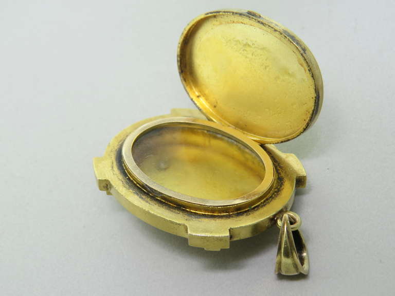Women's Victorian Antique Pearl Gold Locket Pendant