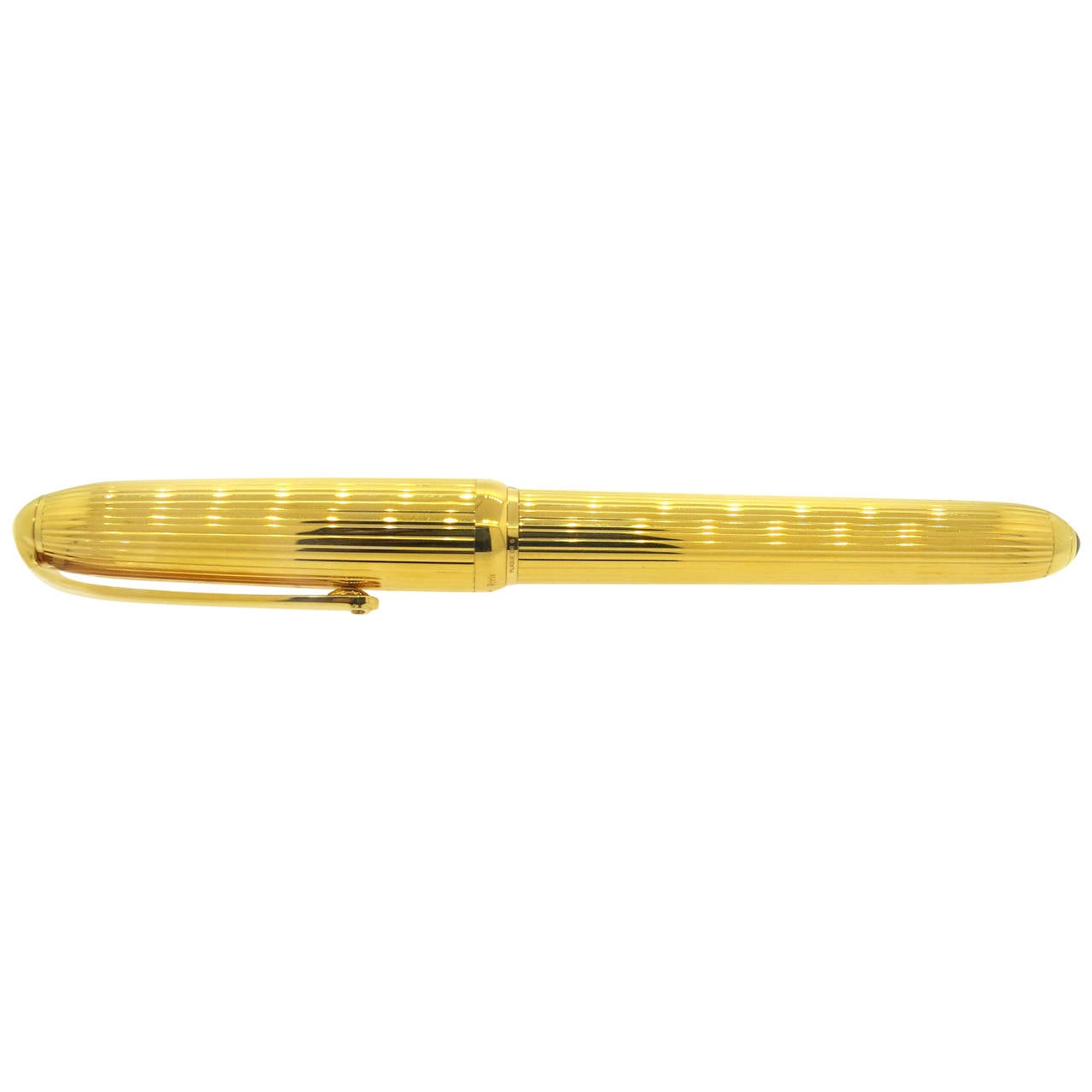 Cartier Gordon Vertical Gold Plated Finish Fountain Pen