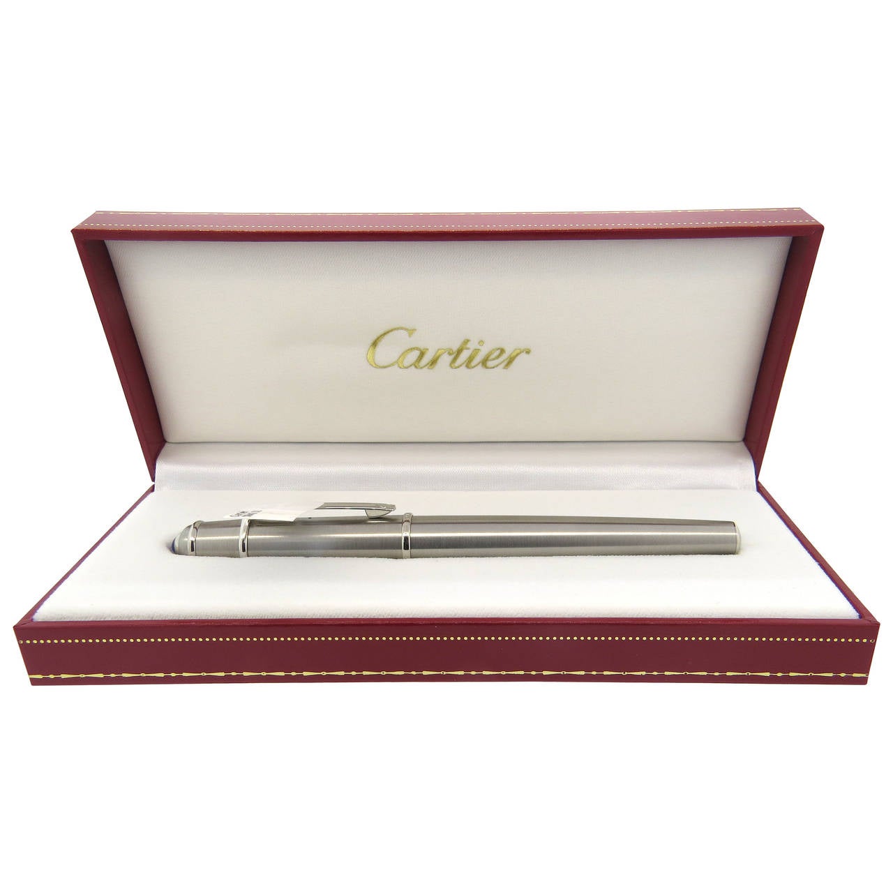 Cartier Diabolo Platinum Finish Fountain Pen