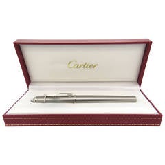 Cartier Diabolo Platinum Finish Fountain Pen