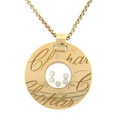 Chopard Floating Diamond Gold Chopardissimo Pendant Necklace 11