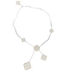 Van Cleef & Arpels Magic Alhambra Diamond Gold Six Motif Necklace