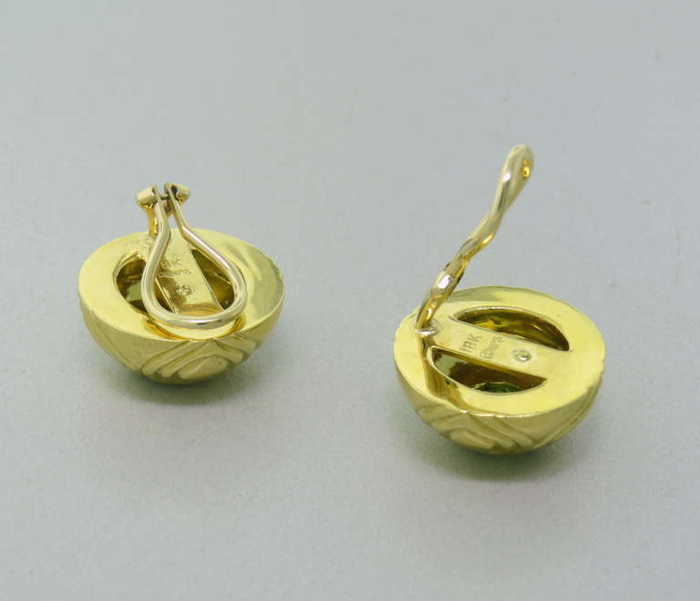 Women's Gumps Peridot Gold Earrings