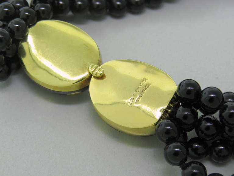 Tiffany & Co. Positive Negative Black Bead Necklace 1