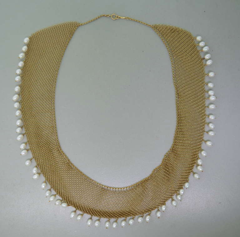 tiffany gold mesh necklace