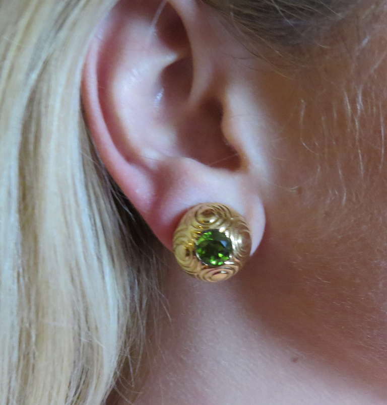 Gumps Peridot Gold Earrings 1
