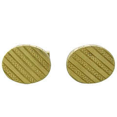 Tiffany & Co. Gold Oval Cufflinks