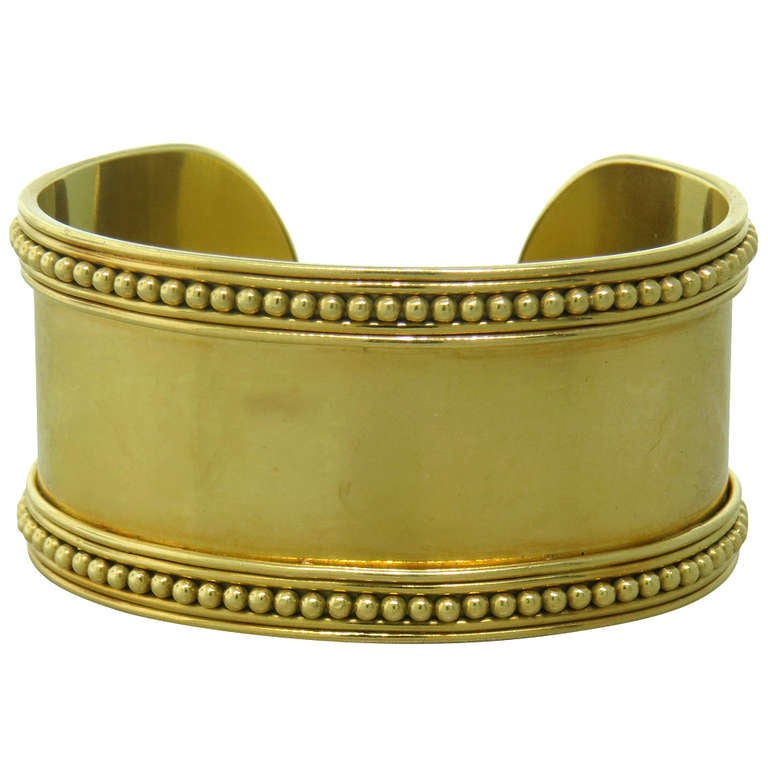 Temple St. Clair Large Granulated Cuff Bracelet