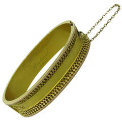 Etruscan Gold Bangle Bracelet