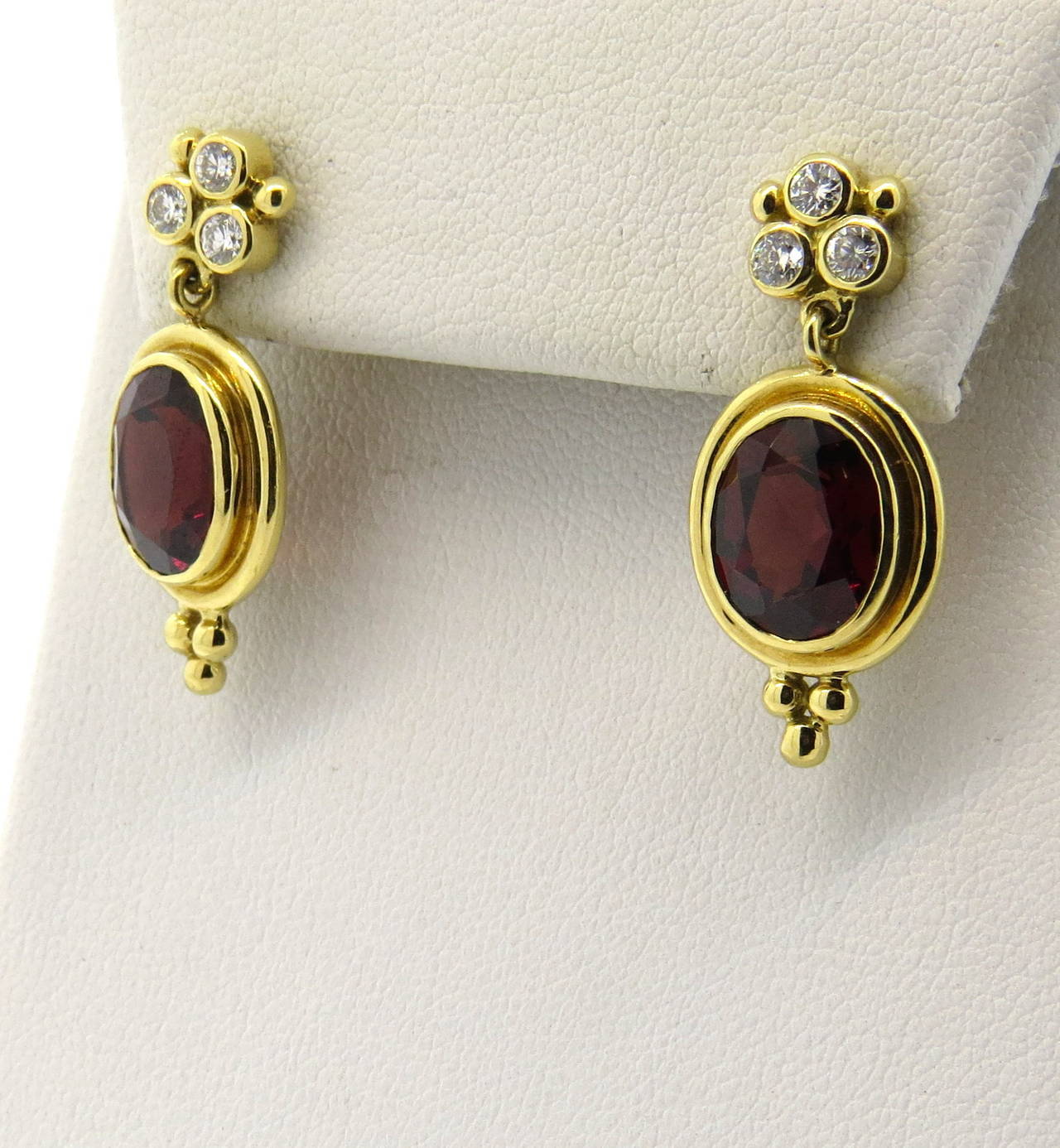 Temple St Clair Madeira Citrine Diamond Gold Earrings At 1stdibs Temple St Clair Madeira Citrine Diamond Gold Earrings In Excellent Condition For Lahaska