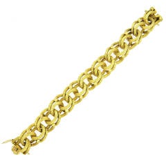 Naturalistic 1960s Gold Link Bracelet