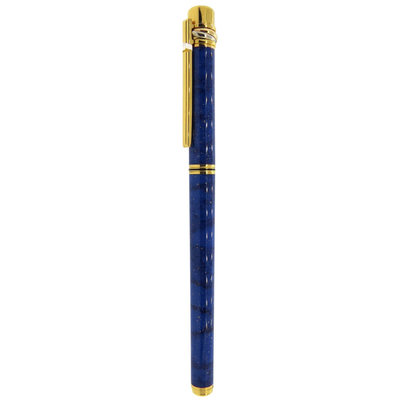 Cartier Must Lapis Lacquer Gold Fountain Pen