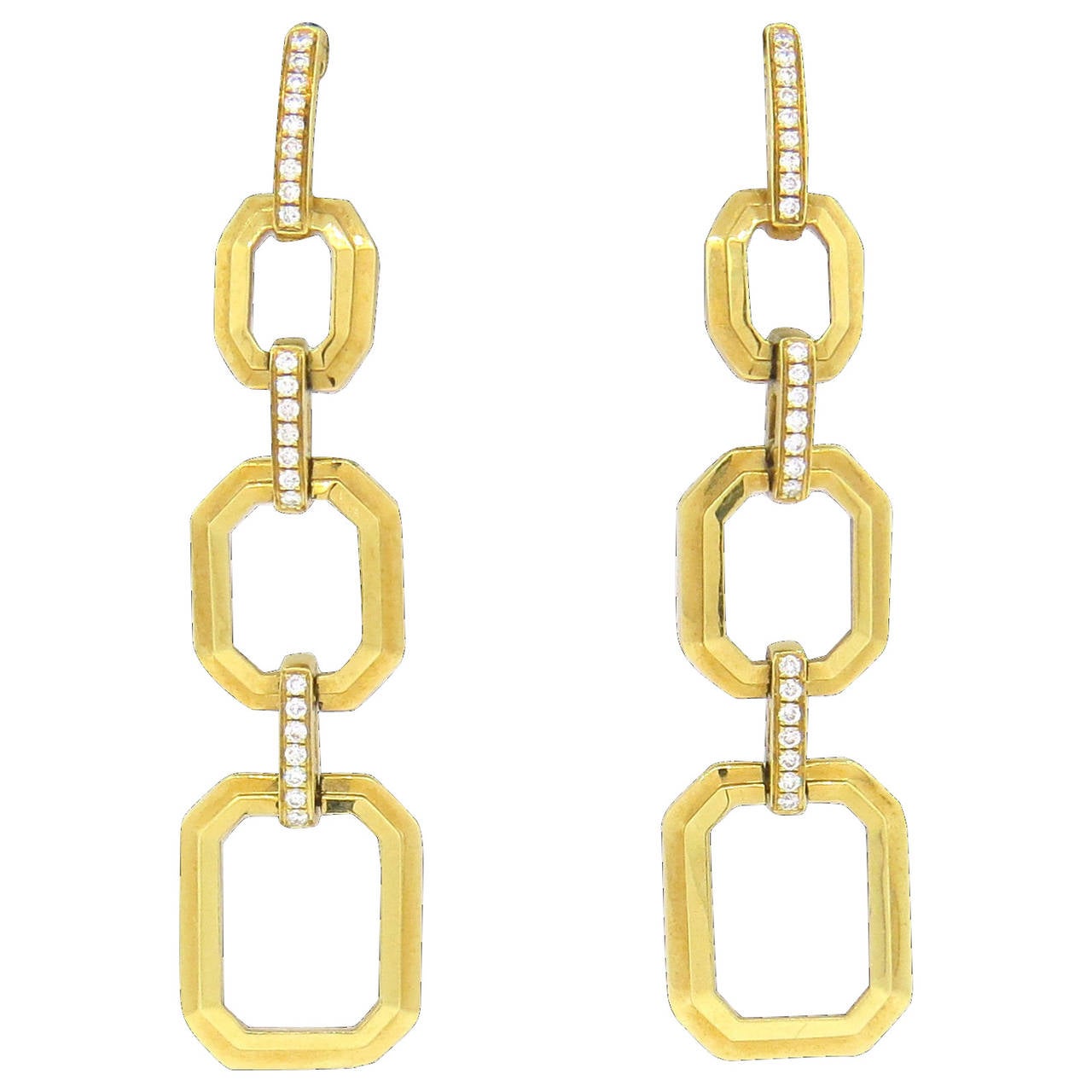 Ivanka Trump Gold Diamond Drop Earrings