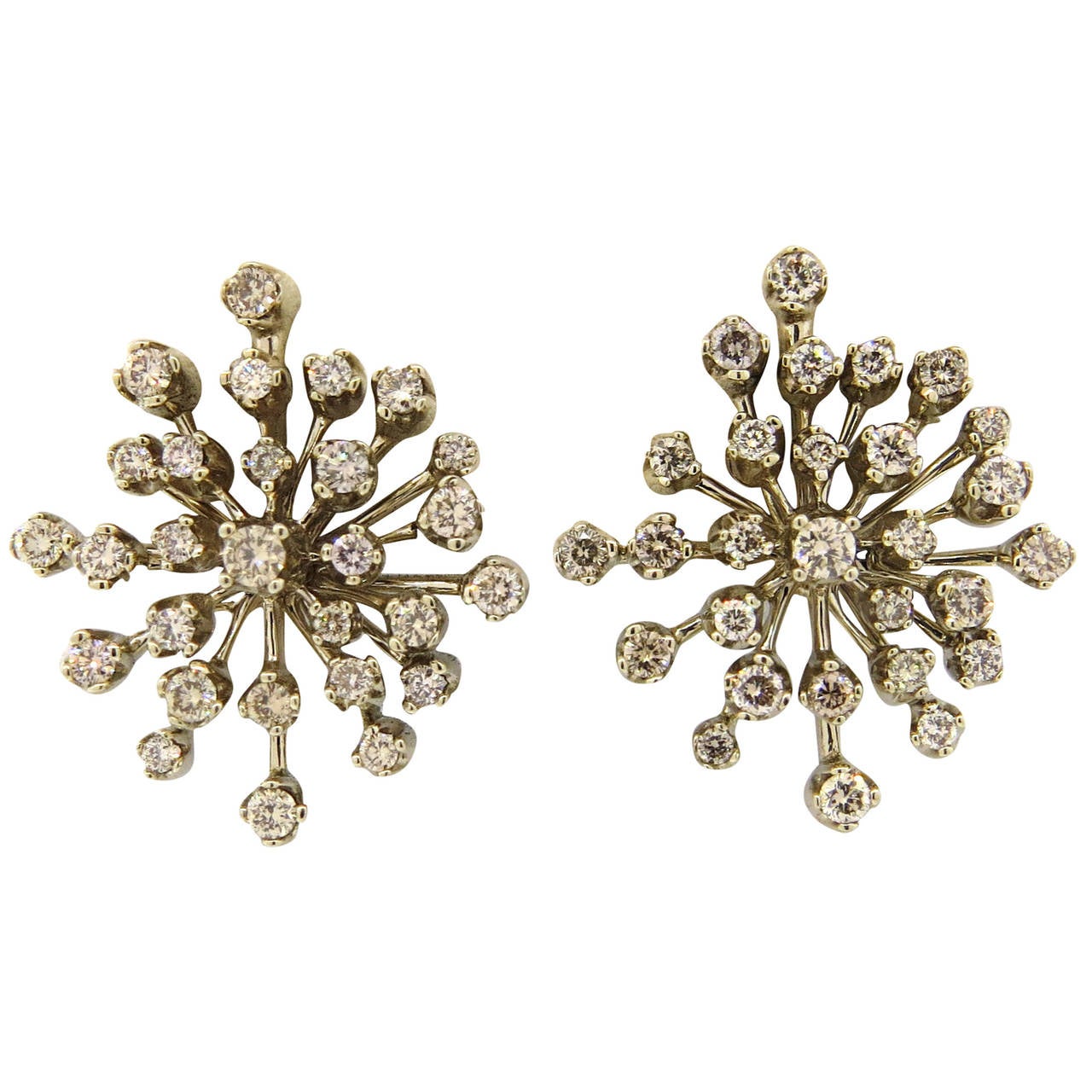 H. Stern Diamond Gold Snowflake Earrings at 1stDibs | hans stern rio de ...