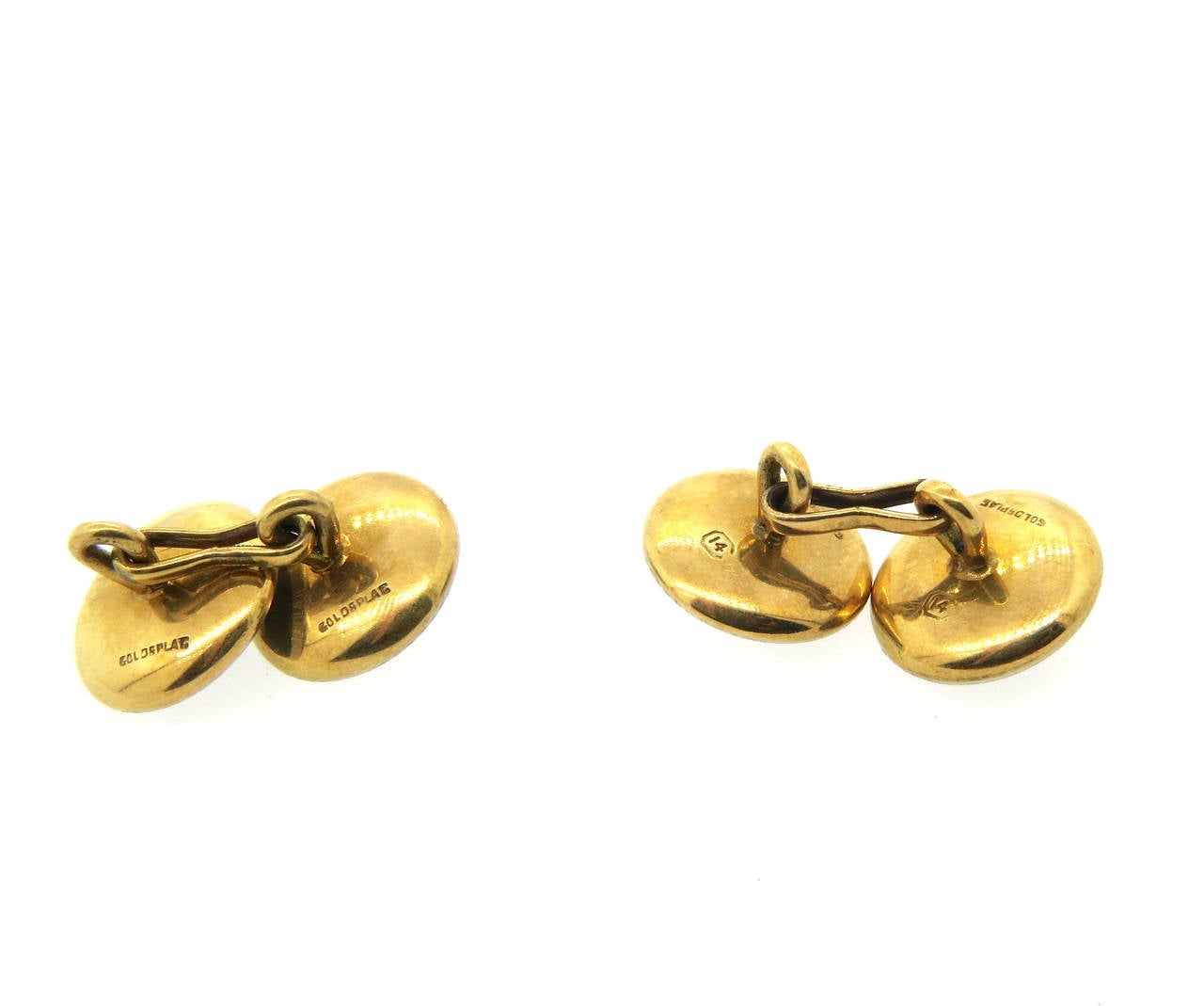 Art Deco Onyx Pearl Gold Platinum Cufflinks In Excellent Condition In Lambertville, NJ