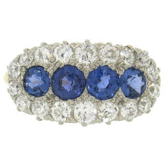 Antique Victorian Sapphire Diamond Gold Ring
