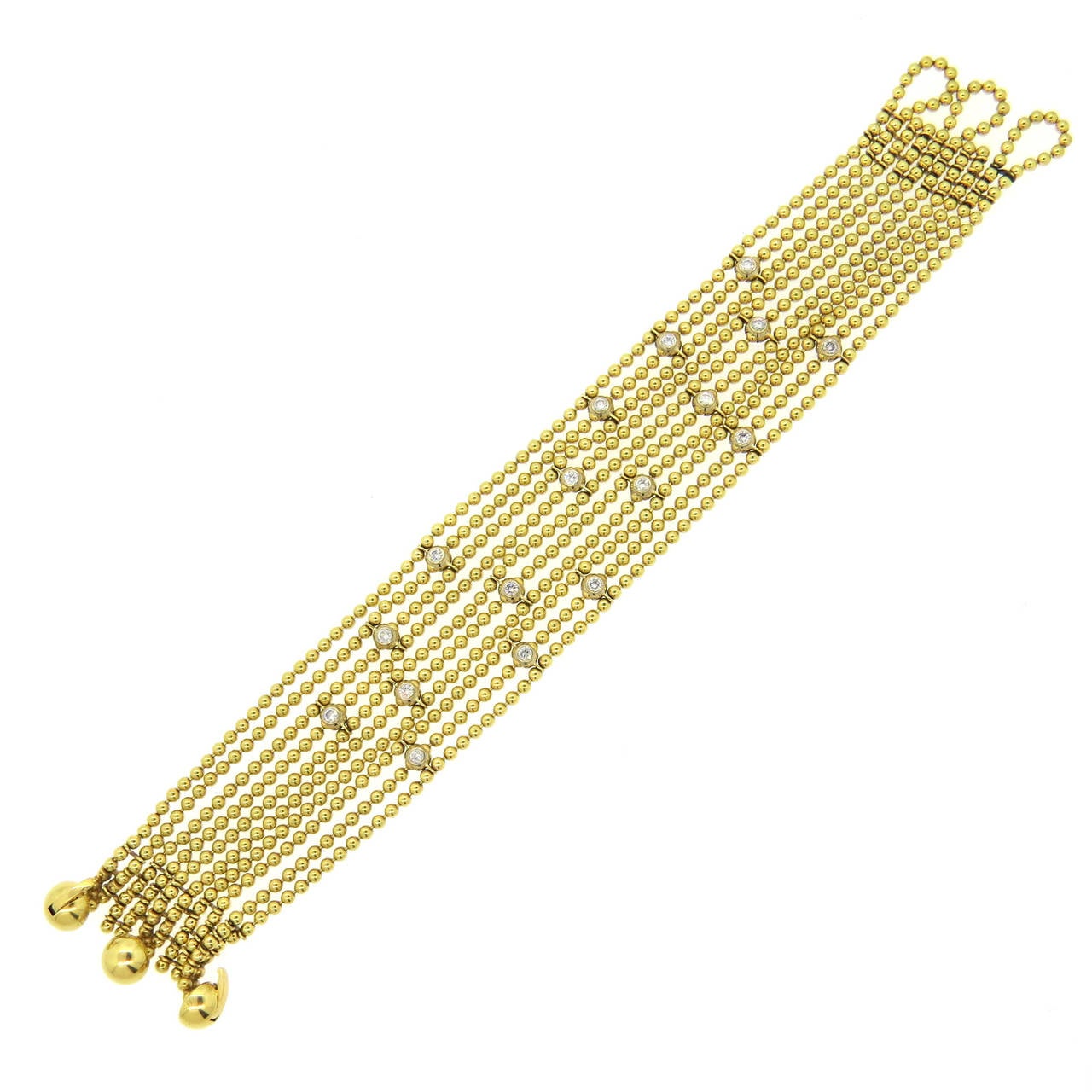 Cartier Draperie de Decollete Diamond Gold Multi Strand Bracelet