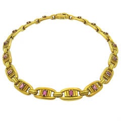 1970s Kieselstein Cord Gold Pink Tourmaline Necklace 9