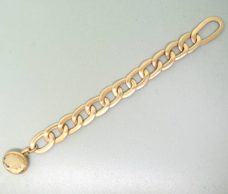 Women's Pomellato Narciso Rock Crystal Gold Link Bracelet