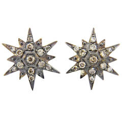 H Stern Stars Collection Diamond Gold Stud Earrings