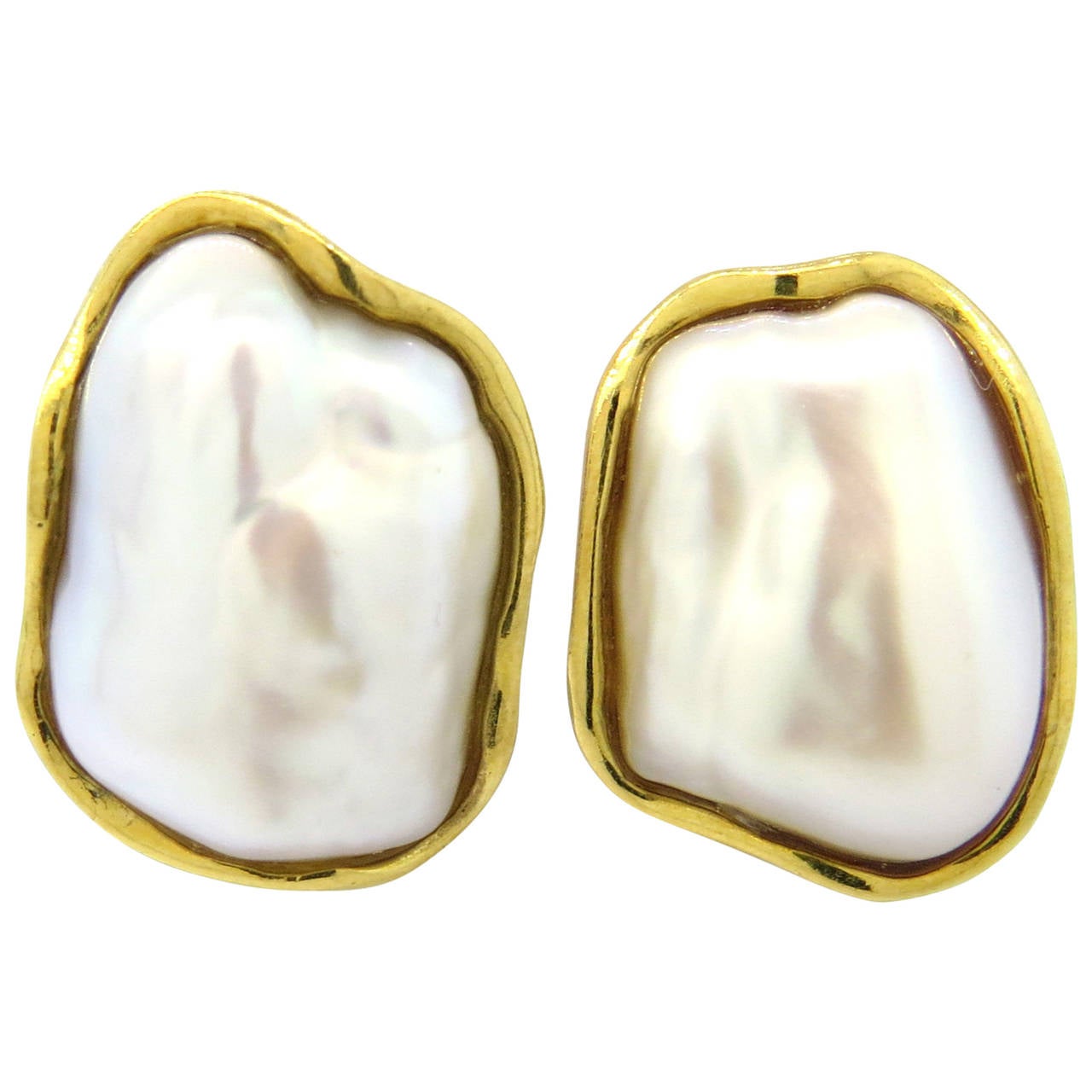 Tiffany & Co. Pearl Gold Earrings