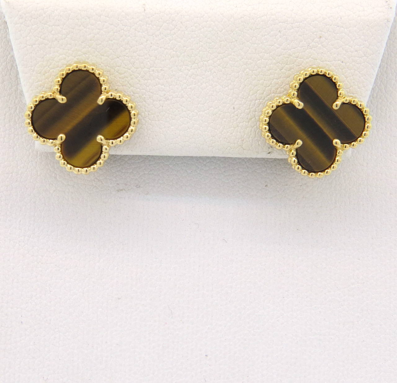 vca tiger eye earrings