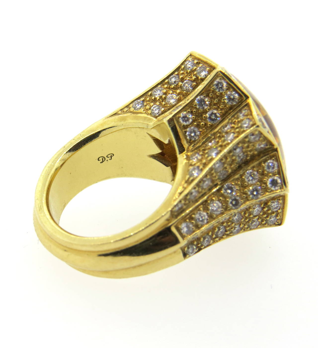 Stephen Webster Citrine Diamond Gold Ring 1