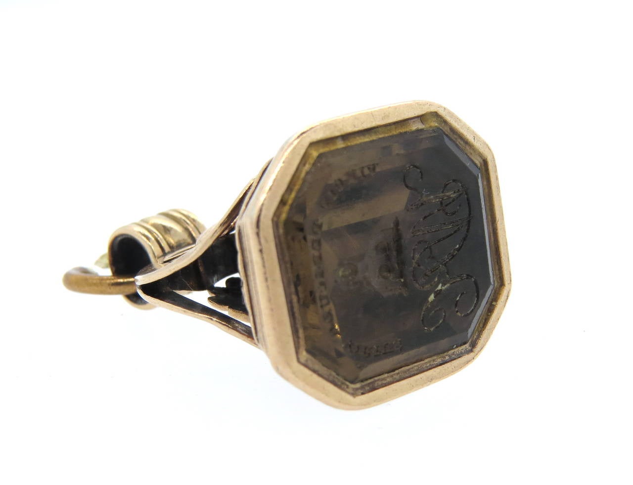 gold wax seal pendant