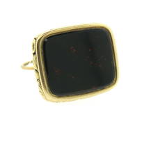 Antique Bloodstone Gold Fob Pendant