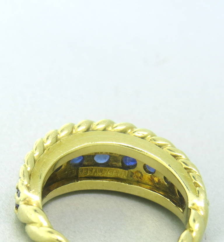 Tiffany & Co. 1980s Sapphire Gold Ring 1