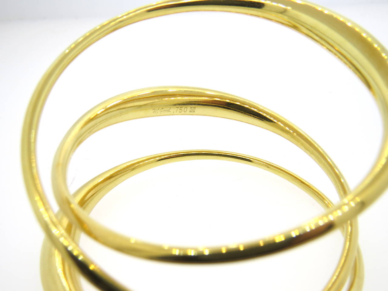 Women's Michael Good Gold Wide Twist Bangle Bracelet
