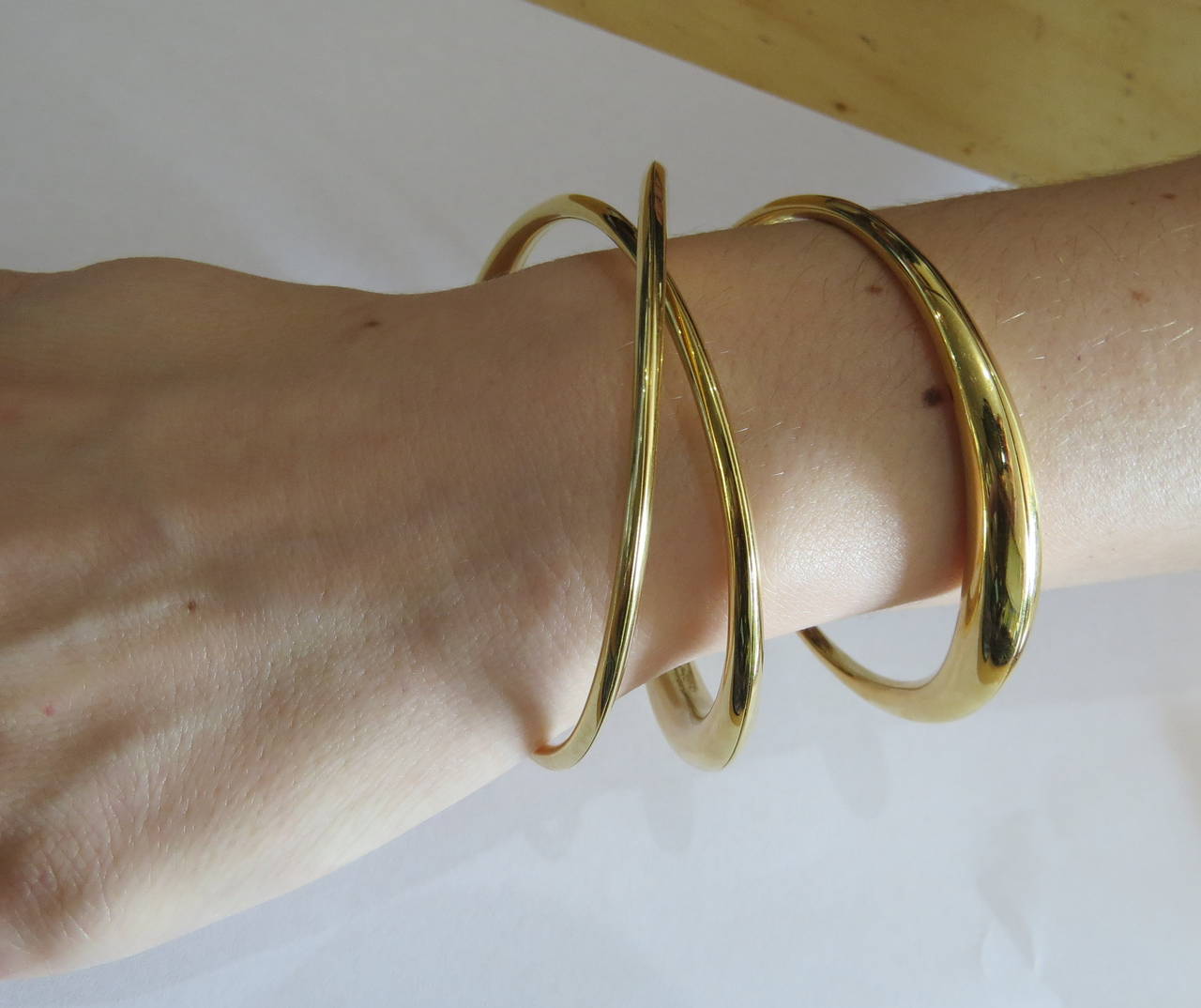 Michael Good Gold Wide Twist Bangle Bracelet 2