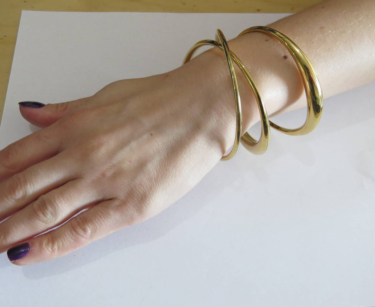 Michael Good Gold Wide Twist Bangle Bracelet 1