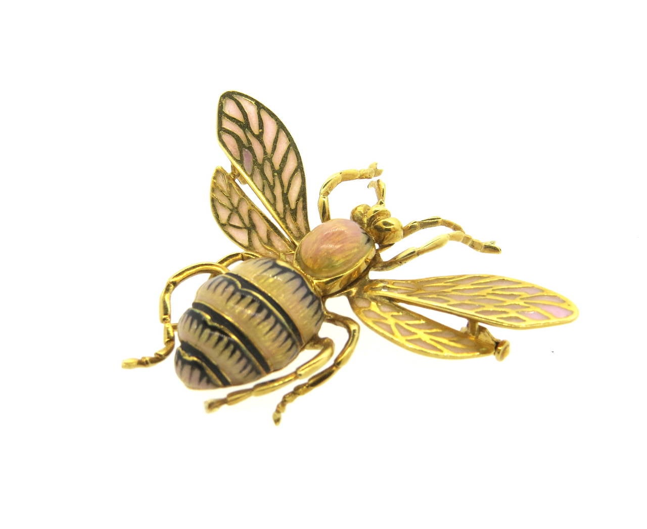 Women's Gold and Enamel Insect Brooch Pin