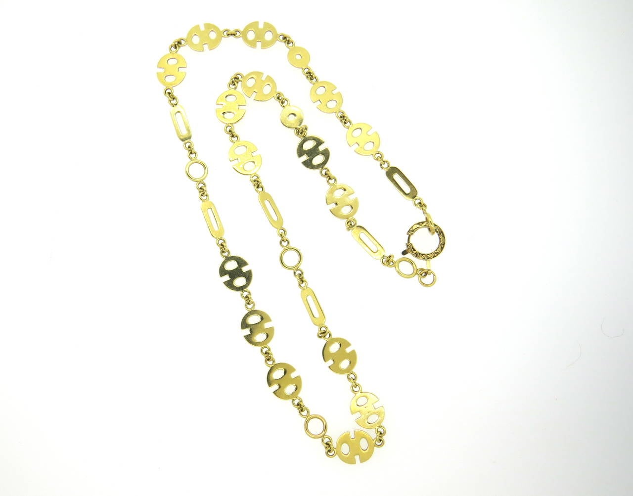 1970s Gold Link Necklace In Excellent Condition In Lambertville, NJ