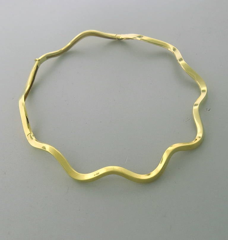 Pomellato Gold Wave Collar Choker Necklace