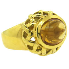 Tiffany & Co. Paloma Picasso Citrine Gold X Ring