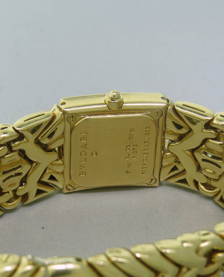 Women's Bulgari Lady's Yelllow Gold and Diamond Trika Bracelet Watch