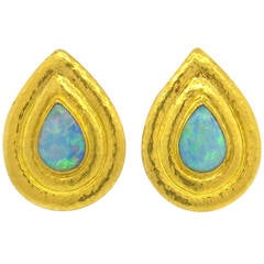 Gurhan Opal Gold Teardrop Earrings