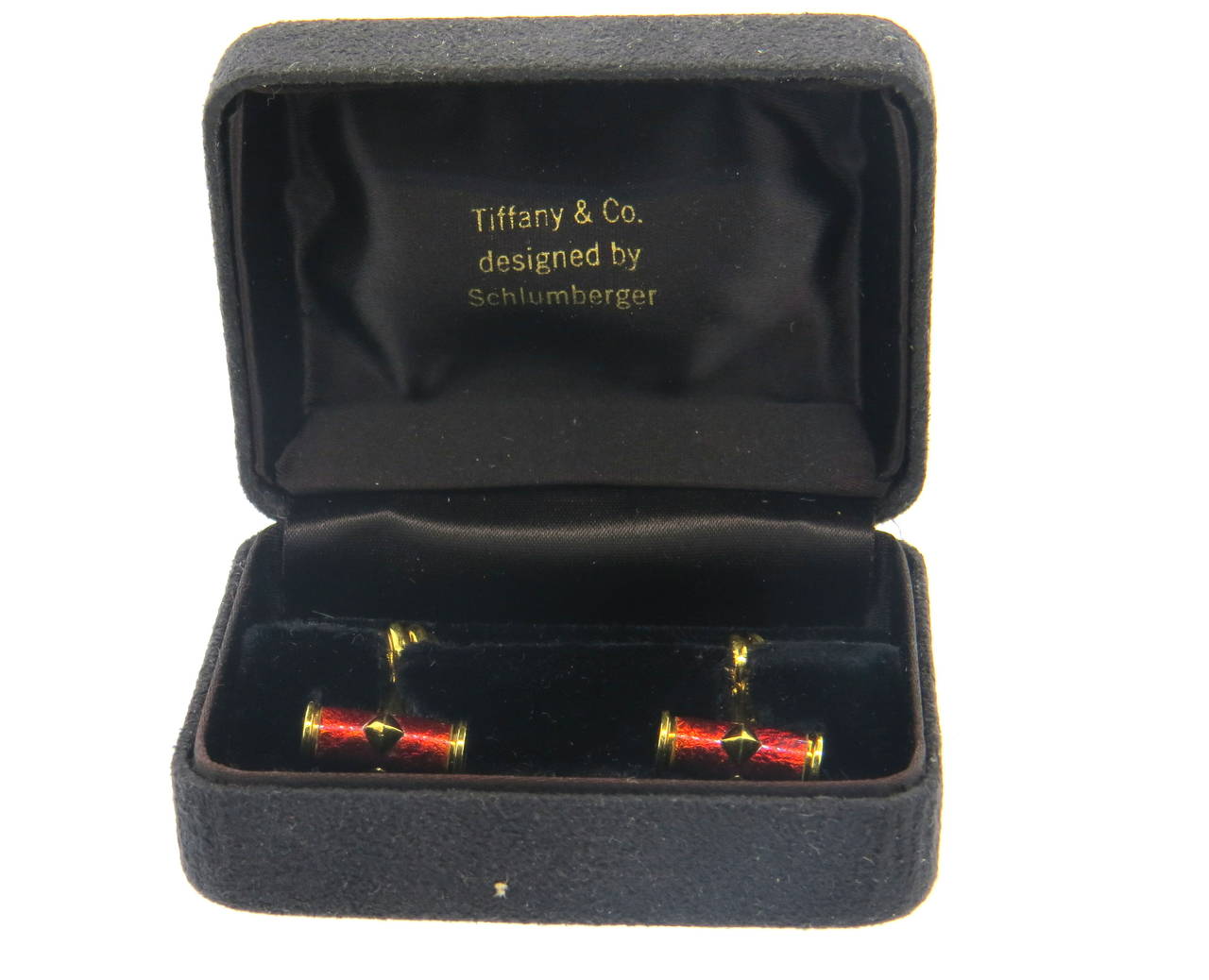 Tiffany & Co Jean Schlumberger Enamel Gold Cufflinks 1