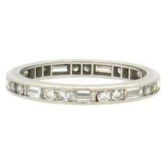 Classic Eternity Diamond Platinum Wedding Band Ring