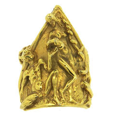 Eric de Kolb Unusual Gold Ring