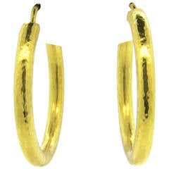 Elizabeth Locke Yellow Gold Giant Hoop Earrings